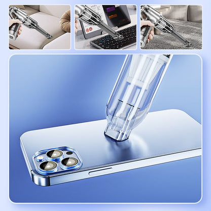 "Langaton tehokas auton imuri, kevyt 120W motor, kompakti muotoilu, monikäyttöinen kodin ja auton puhdistukseen."