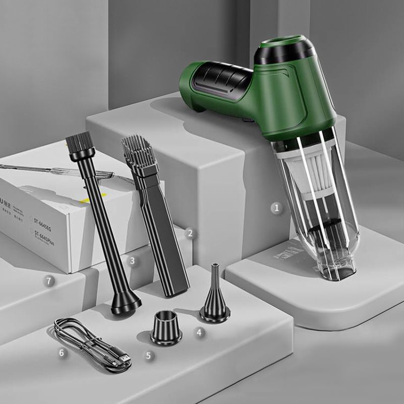 "Langaton tehokas auton imuri, kevyt 120W motor, kompakti muotoilu, monikäyttöinen kodin ja auton puhdistukseen."