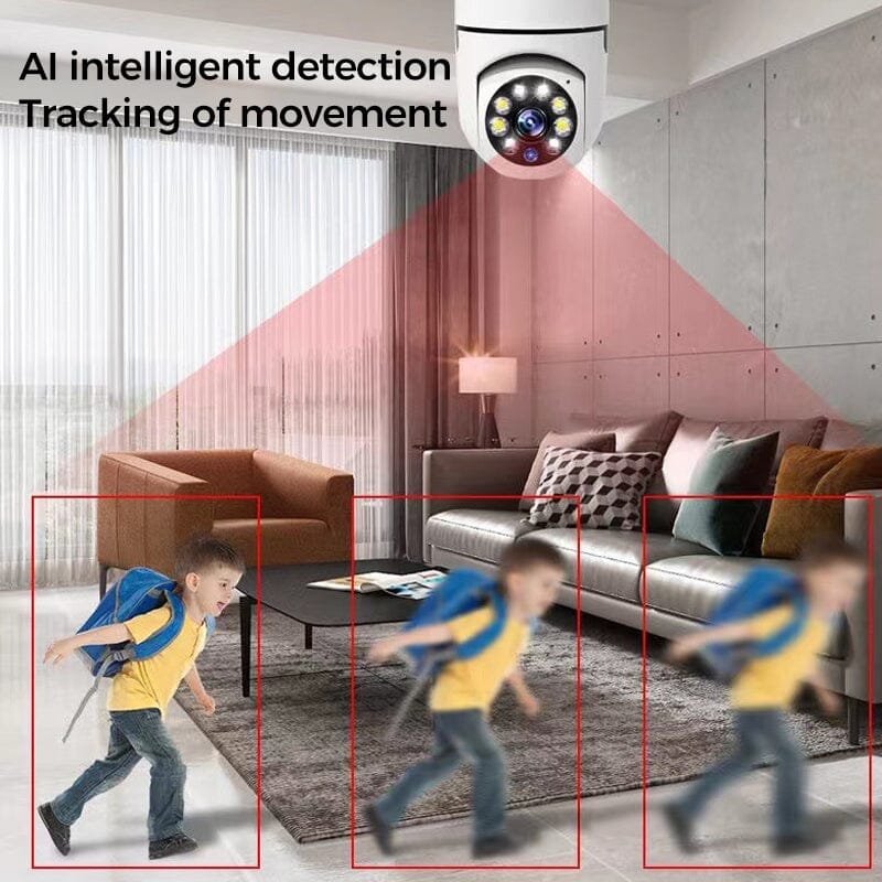 Trådløst sikkerhedskamera pære, WiFi, 1080P, hvidt glødepæredesign, diskret, moderne sikkerhedsløsning, hjemmeovervågning