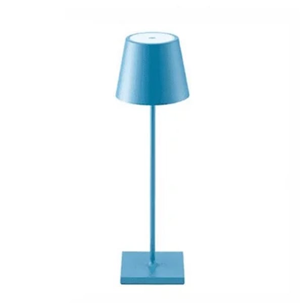 Trådløs, stilfuld bordlampe med LED-lys, moderne design, touch-knap, bærbar og kompakt skrivebordslampe.