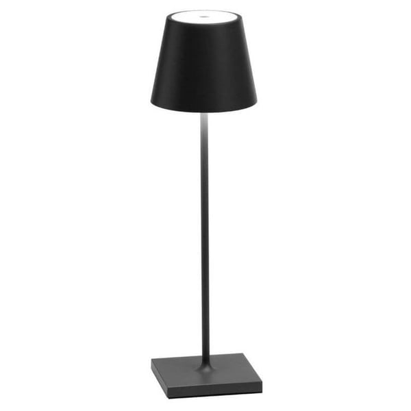 Trådløs, stilfuld bordlampe med LED-lys, moderne design, touch-knap, bærbar og kompakt skrivebordslampe.