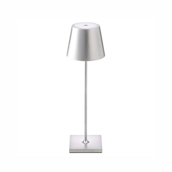 Trådløs, stilfuld bordlampe med LED-lys, moderne design, touch-knap, bærbar og kompakt skrivebordslampe.