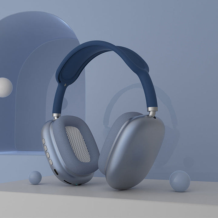 Trådløse komfortable over-ear Bluetooth-hovedtelefoner, stilfuldt sort design, bløde ørepuder, kraftfuld lydgengivelse.