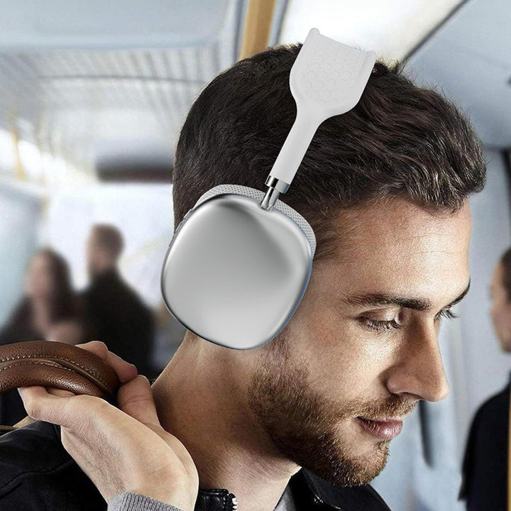 Trådløse komfortable over-ear Bluetooth-hovedtelefoner, stilfuldt sort design, bløde ørepuder, kraftfuld lydgengivelse.