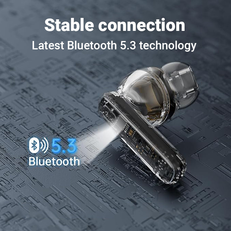 "Langattomat mustat ja valkoiset Bluetooth-kuulokkeet, kosketusnäyttö, ergonominen muotoilu, aktiivinen melunvaimennus."