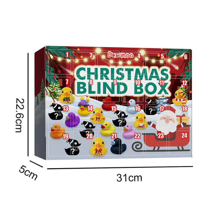 Børnenes jule adventskalender, 24 farverige badeænder, julemotiver, bringer glæde og overraskelser dagligt.