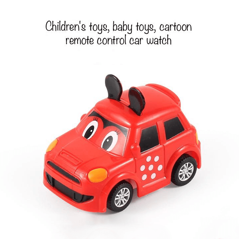 Lasten kauko-ohjattava rannekello autolelu, punainen mini-auto ranteessa, säädettävä hihna, turvallinen ABS-materiaali.