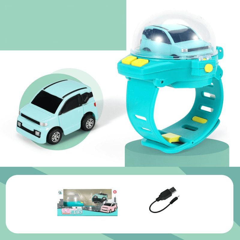 Lasten kauko-ohjattava rannekello autolelu, punainen mini-auto ranteessa, säädettävä hihna, turvallinen ABS-materiaali.