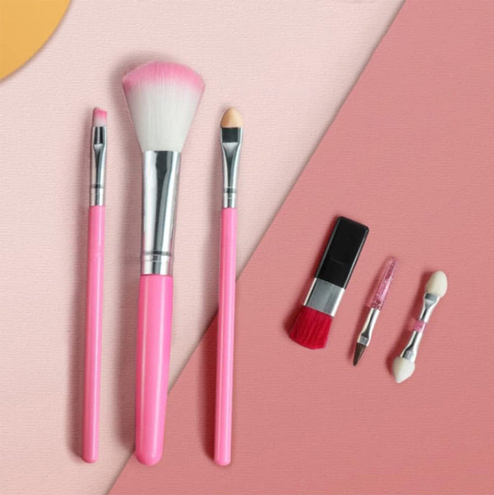 Børns vaskbart makeupsæt, lilla og pink, legetøj til piger, sikkert og kompakt skønhedslegesæt.
