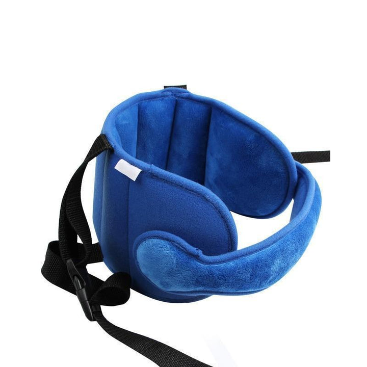 Børns bilstols nakkestøtte, ergonomisk, grå, blødt materiale, forbedrer rejsekomfort og sikkerhed.
