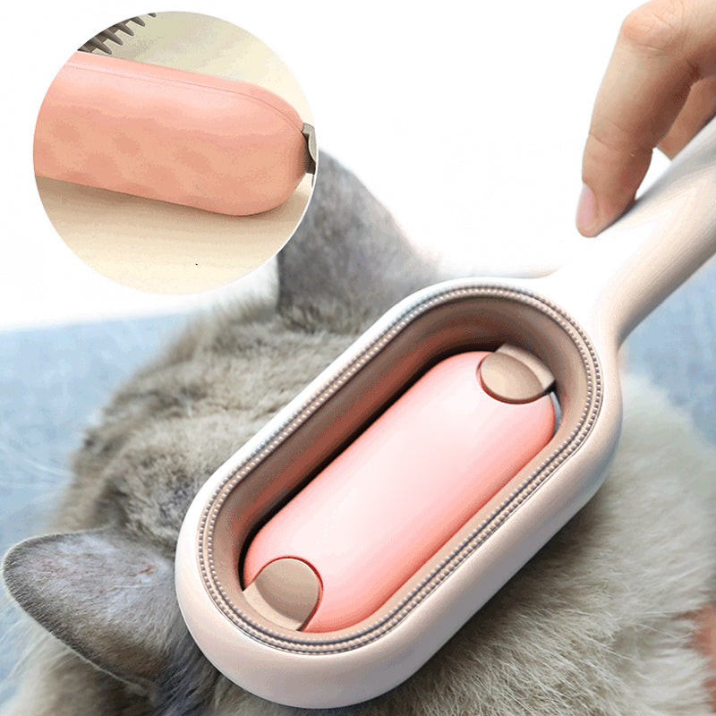 Kæledyr børste til filt i grøn, ergonomisk design, velegnet til hunde og katte, bløde pigge til sikker brug