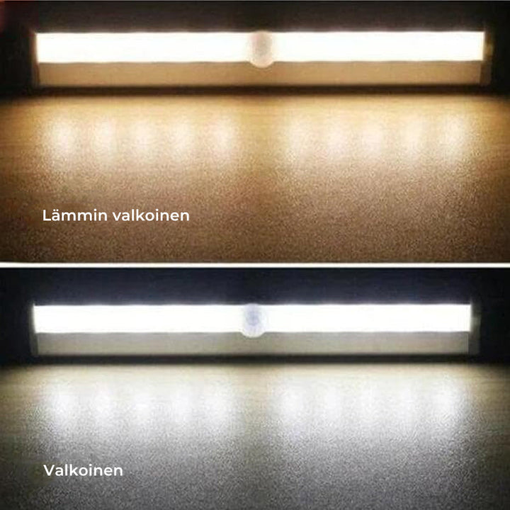 Bevægelsessensor LED-lampe med aluminiumskabinet, hvid eller varm hvid, velegnet til mørke rum i dit hjem.