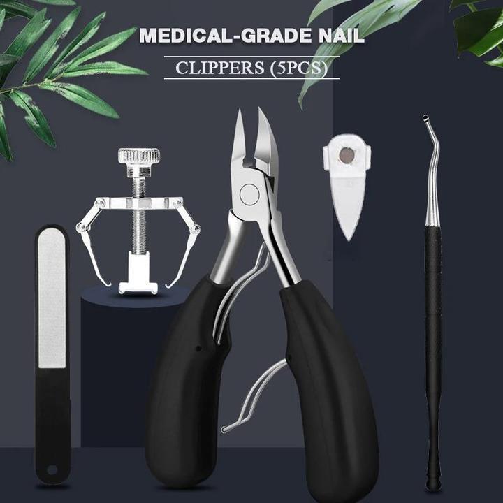 Medicinsk negleklipper, rustfrit stål, ergonomisk håndtag, præcist designet skær, velegnet til tykke negle