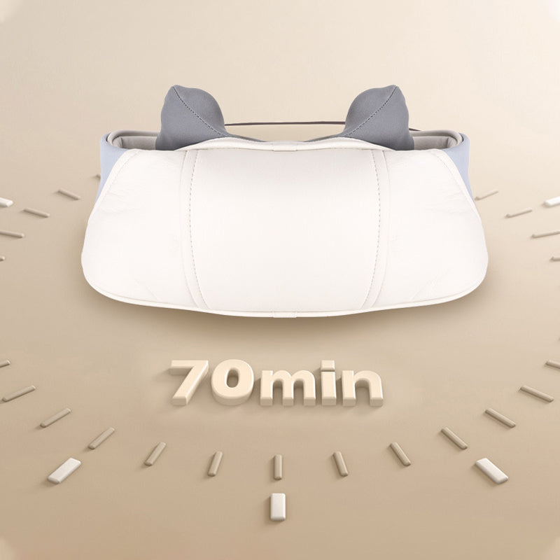 Lämmin ja ergonominen niska- ja hartiahierontalaite, joka jäljittelee käsihierontaa, langaton ja helppo käyttää.