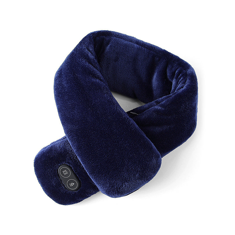 Opvarmende og masserende tørklæde til kvinder, tilgængelig i grå, rød og lilla, lavet af polyester, perfekt til vinterbrug for komfort og stil.