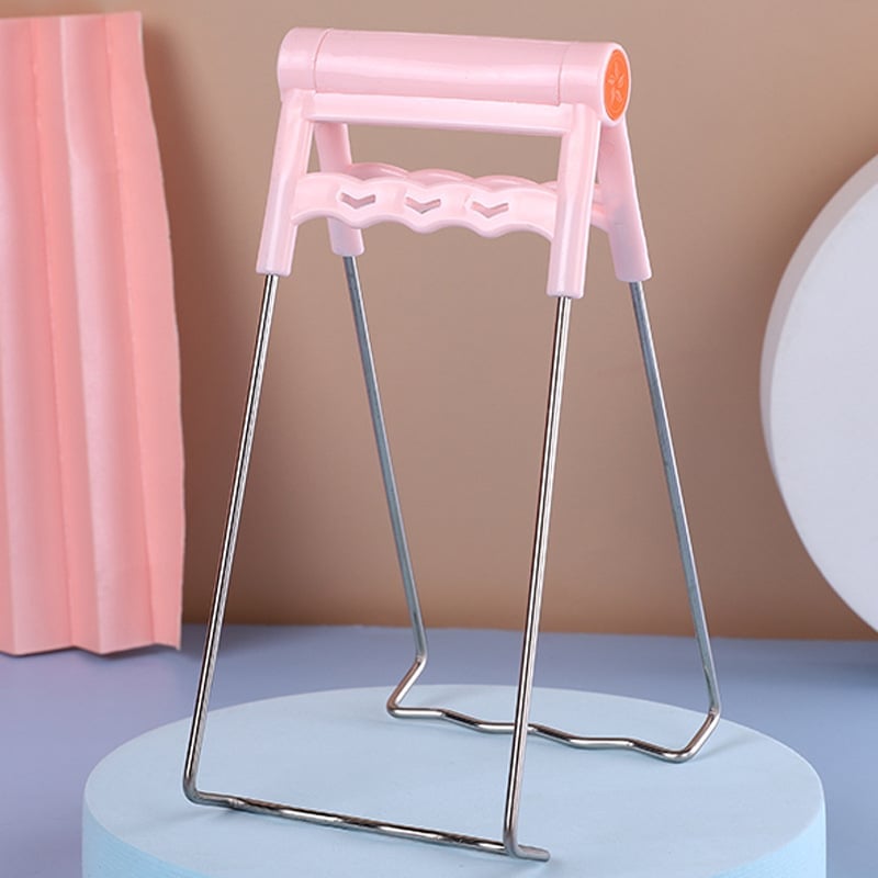 Varmefast, blå køkken silikoneholder, holdbart materiale, praktisk design, sikker håndtering.
