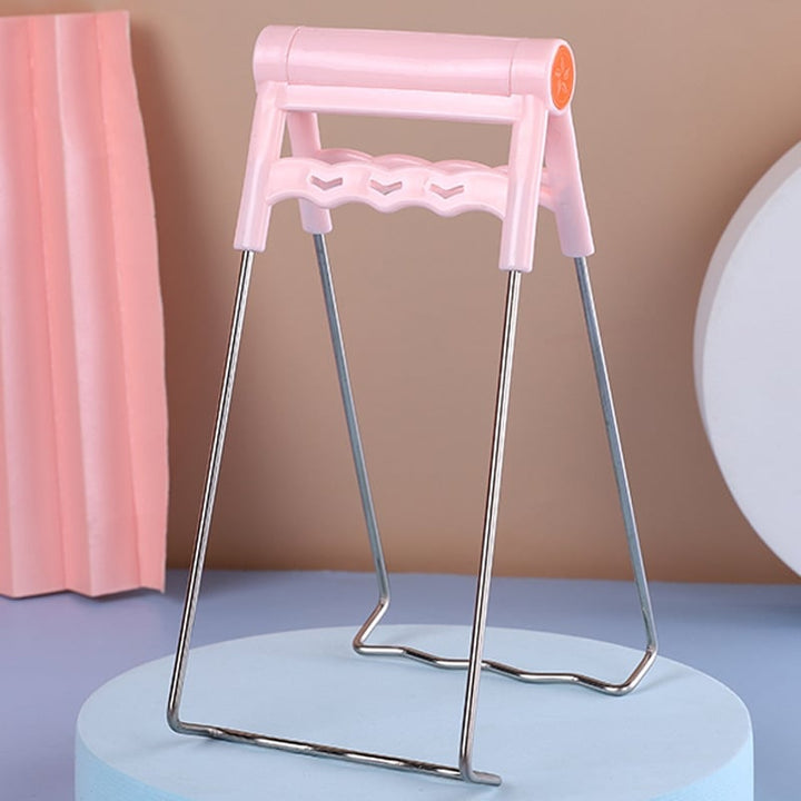 Varmefast, blå køkken silikoneholder, holdbart materiale, praktisk design, sikker håndtering.