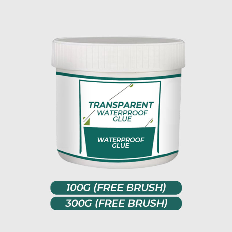 Klar vandtæt lim, krystalklar finish, multi-purpose til reparationer og håndværk, 100g og 300g.