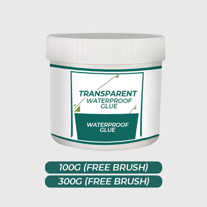 Klar vandtæt lim, krystalklar finish, multi-purpose til reparationer og håndværk, 100g og 300g.