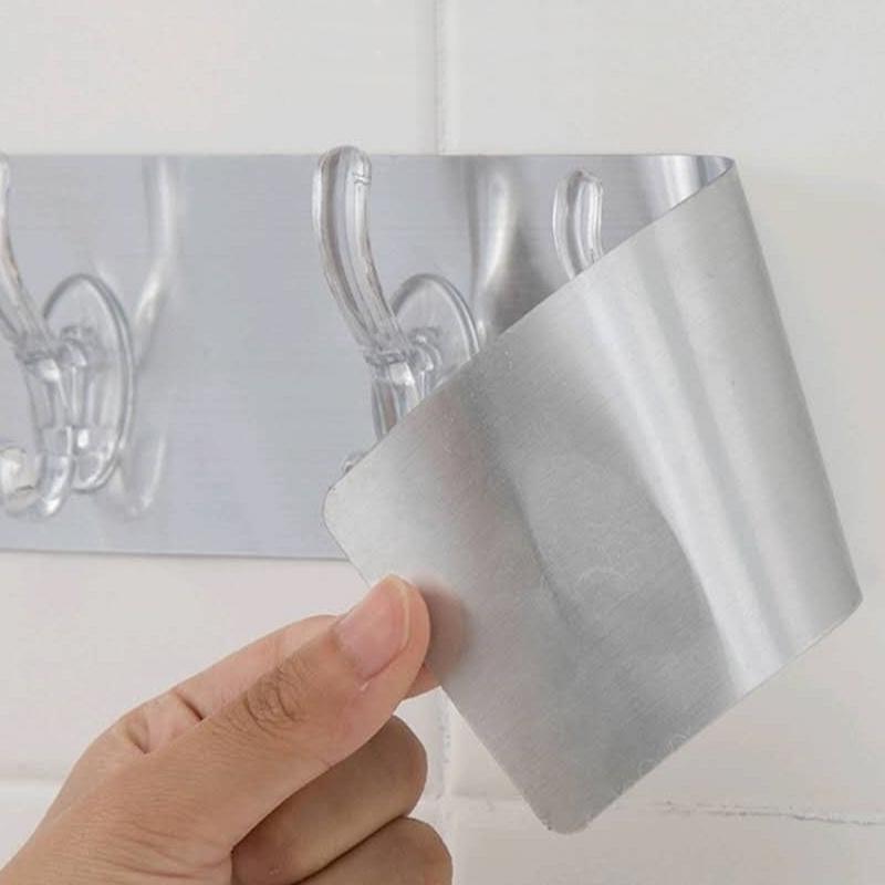 Gennemsigtige og alsidige vægskroge, 5 stk., klæber til forskellige overflader som glas og metal. Elegant løsning til indretning.