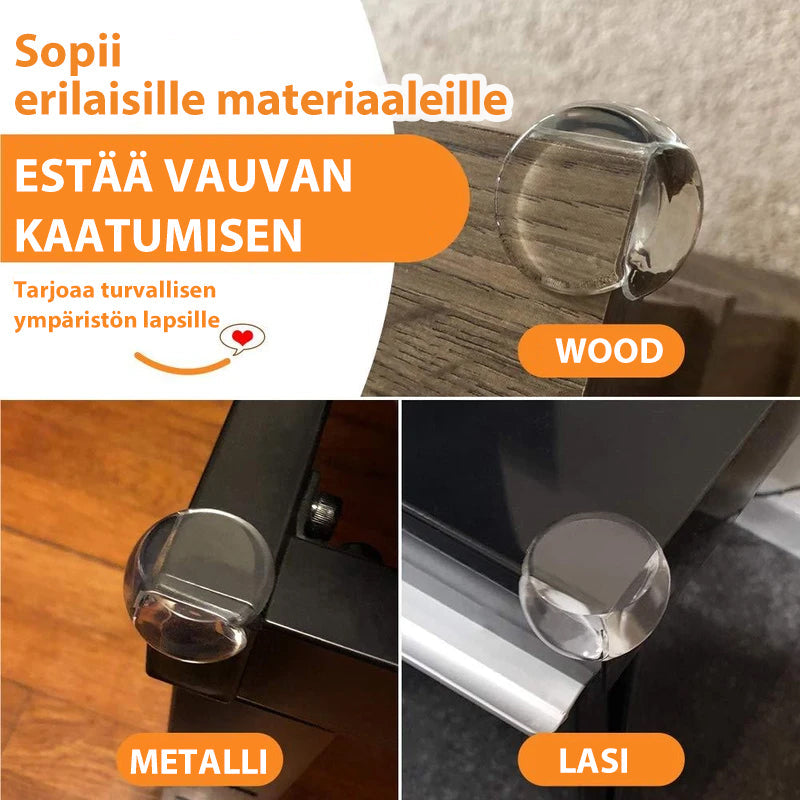 Gennemsigtige børnesikre hjørnebeskyttere, klart PVC, beskytter møbler og familie mod skarpe hjørner i hjemmet.