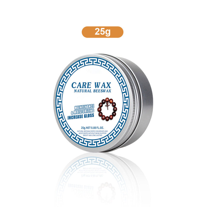 Naturlig bivoks træ polermiddel i brun beholder, giver træoverflader en skinnende, beskyttet finish