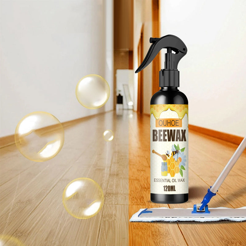 Naturlig bivoksspray til polering af træmøbler, ravfarvet dåse.