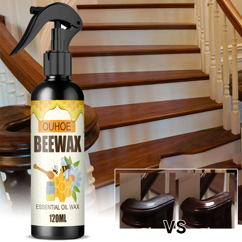 Naturlig bivoksspray til polering af træmøbler, ravfarvet dåse.
