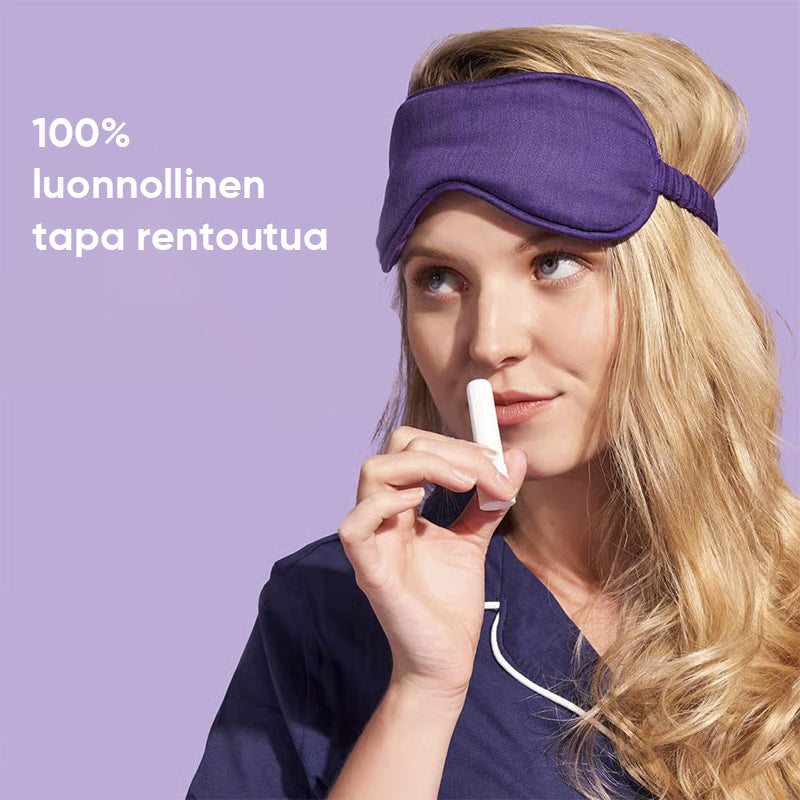 Naturlig næsinhalator med æteriske olier, kompakt og bærbar, opløftende effekt, letter vejrtrækningen.
