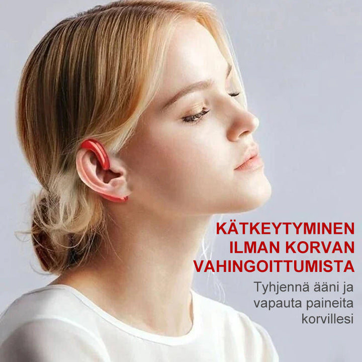 Luujohtoiset langattomat Bluetooth-kuulokkeet, eri värejä, ergonominen muotoilu, mukava istuvuus, ilman korvatulppia.