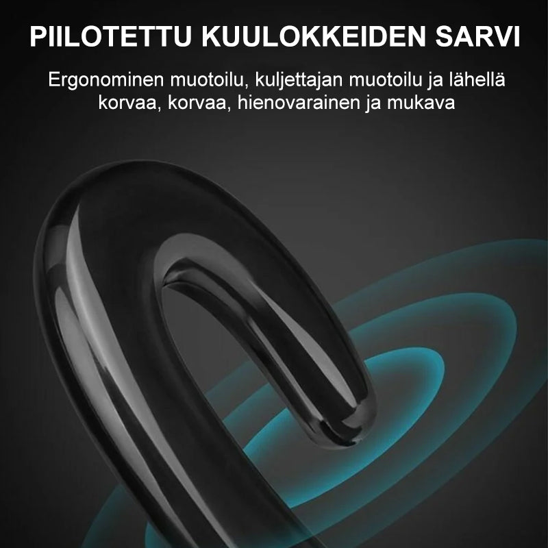 Luujohtoiset langattomat Bluetooth-kuulokkeet, eri värejä, ergonominen muotoilu, mukava istuvuus, ilman korvatulppia.
