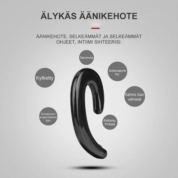 Luujohtoiset langattomat Bluetooth-kuulokkeet, eri värejä, ergonominen muotoilu, mukava istuvuus, ilman korvatulppia.