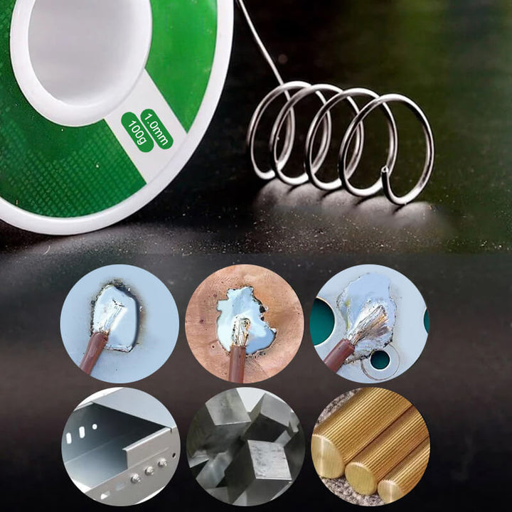 Blyfri loddetråd til mikrochips, 0,8 mm diameter, klar metal, velegnet til elektronikreparation og ledningsarbejde.