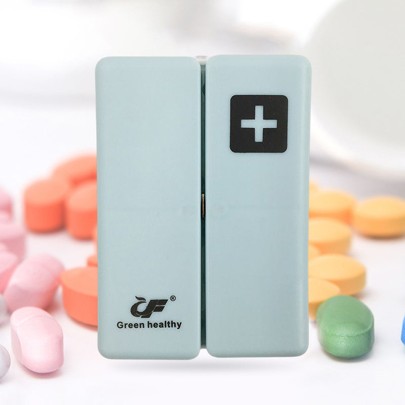 Magnetisk 7-rums pilledåse i forskellige farver, magnetisk låg, BPA-fri plast, alsidig medicindispenser