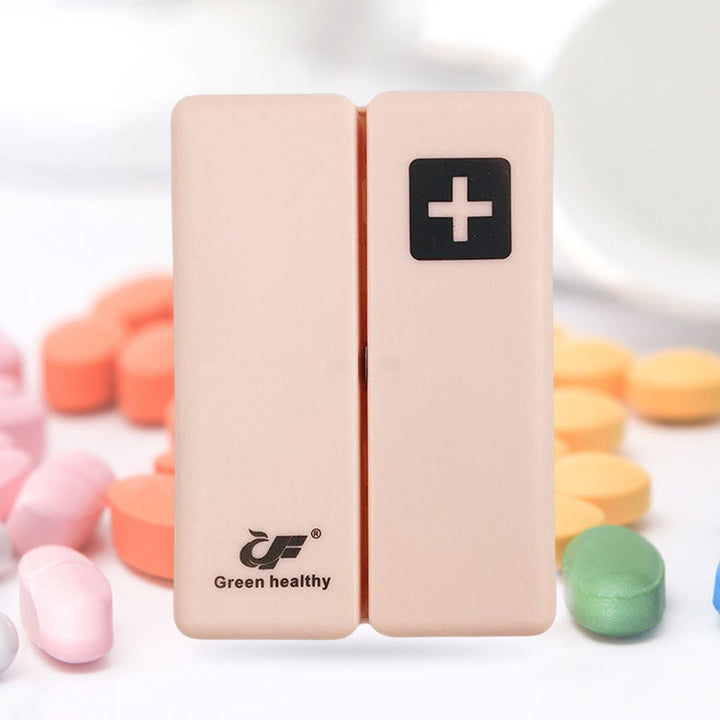 Magnetisk 7-rums pilledåse i forskellige farver, magnetisk låg, BPA-fri plast, alsidig medicindispenser