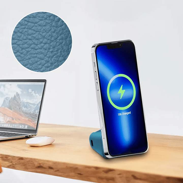 Magneettinen Bluetooth-kamerakahva puhelimille, ergonominen muotoilu, liukumaton pinta, musta väri, innovatiivinen kiinnitys.