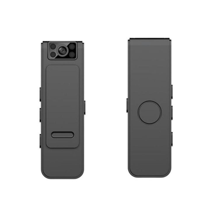 Magnetisk HD-kamera med clip, sort, vidvinkel, kompakt, nem at bruge, 100-graders objektiv, fastgørelse.