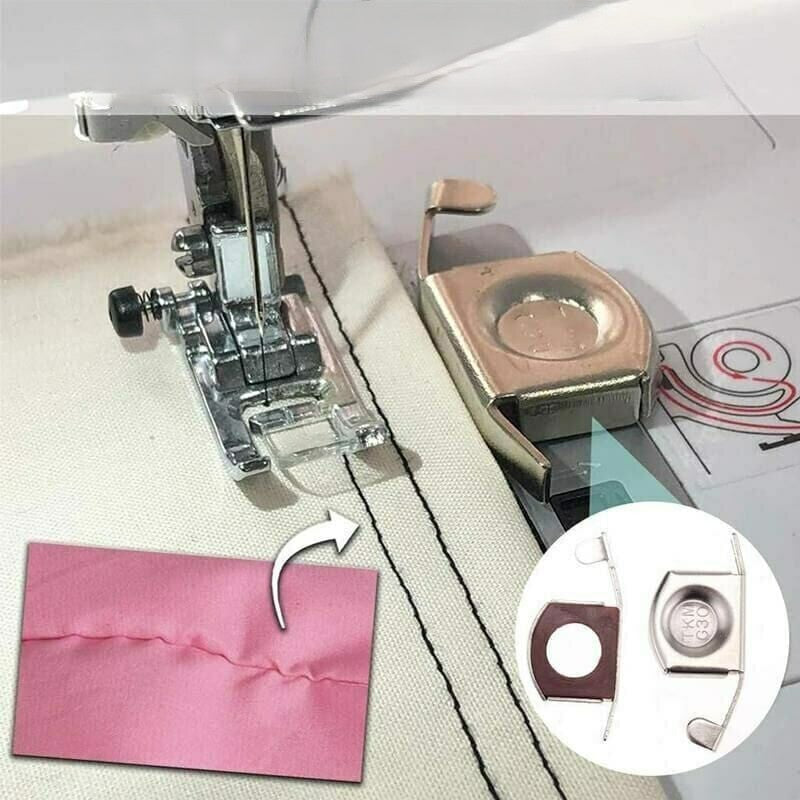 Magnetisk syvejledning til symaskiner, holdbar metalstruktur, robust design, til hjemmesyning og beklædningsindustrien.
