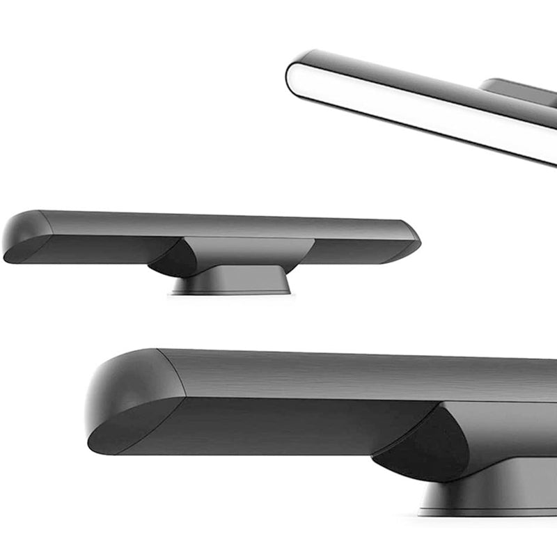 Magnetisk lang læselampe med fleksibel svanehals og tre lysindstillinger, sølvfarvet aluminiumsfinish.