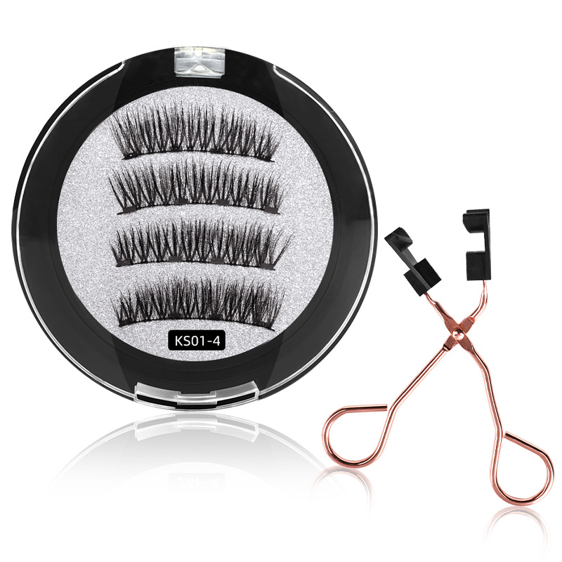 Dame magnetiske falske øjenvipper sæt, nemt at sætte på og lette øjenvippebånd, sparer tid på makeup.