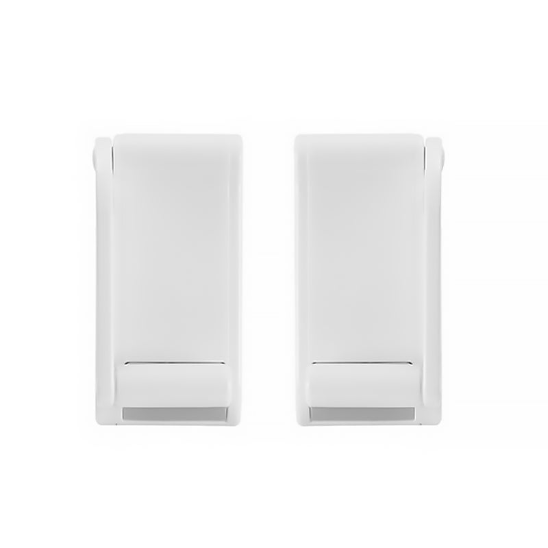 Justerbar magnetisk hvid papirrulleholder, slankt og moderne design til køkken eller badeværelse.