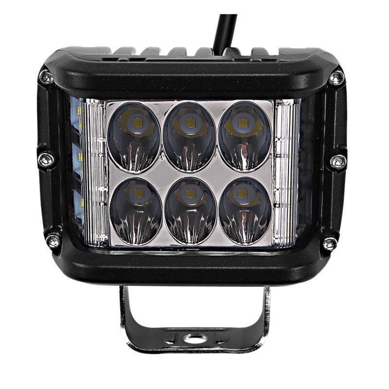 Ravnefarvet off-road LED ekstralys, aluminiumshus, effektiv køling, 9,5x14,5x8cm, 4200 LM, energieffektiv.