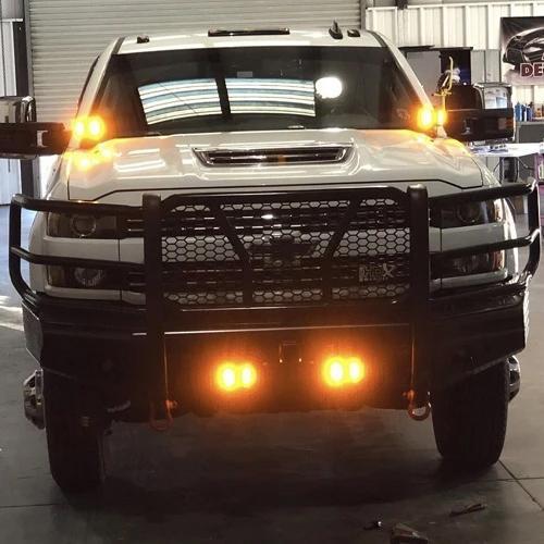 Ravnefarvet off-road LED ekstralys, aluminiumshus, effektiv køling, 9,5x14,5x8cm, 4200 LM, energieffektiv.