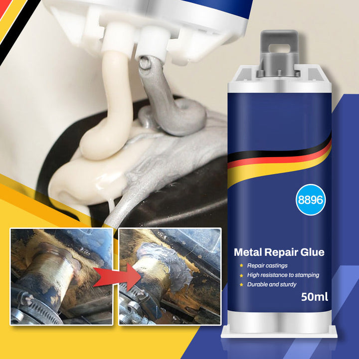 Metal Repair Adhesive: Multi-purpose bonding solution, quickly and effectively repairs cracks and holes on metal surfaces.