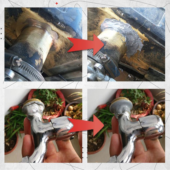 Metal Repair Adhesive: Multi-purpose bonding solution, quickly and effectively repairs cracks and holes on metal surfaces.