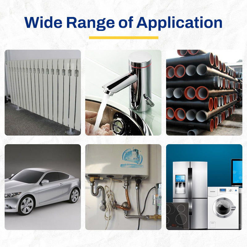 Metal Repair Adhesive: Multi-purpose bonding solution, quickly and effectively repairs cracks and holes on metal surfaces.