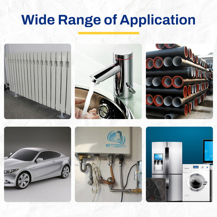 Metal Repair Adhesive: Multi-purpose bonding solution, quickly and effectively repairs cracks and holes on metal surfaces.