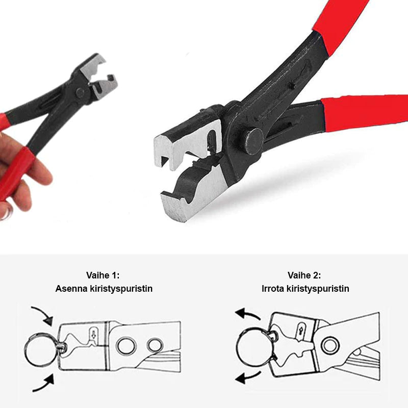 Metal bilklemmer, ergonomisk håndtag, holdbart stål, multifunktionelle, velegnet til rør- og slangehåndtering.
