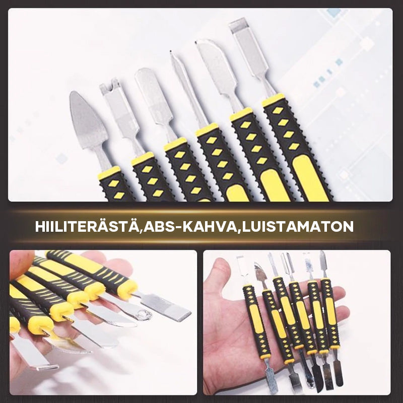 Metal mini lægtehammer sæt, 6 stk, holdbar stålkonstruktion, kompakt og let, skridsikre ABS-håndtag.