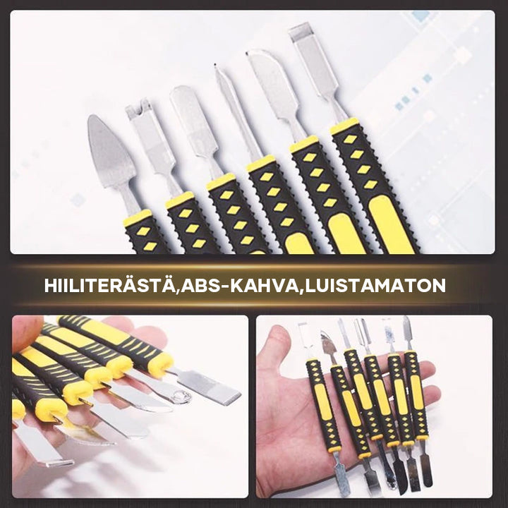 Metal mini lægtehammer sæt, 6 stk, holdbar stålkonstruktion, kompakt og let, skridsikre ABS-håndtag.